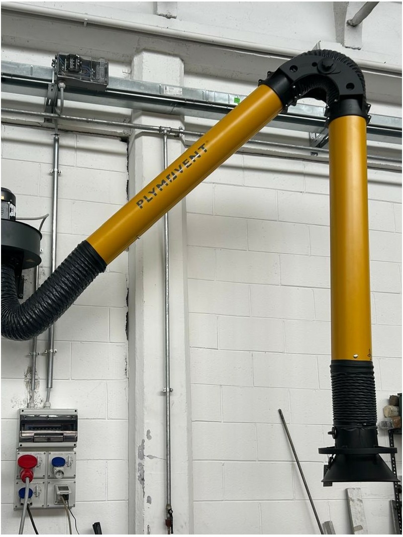 Braccio di aspirazione completo di ventilatore